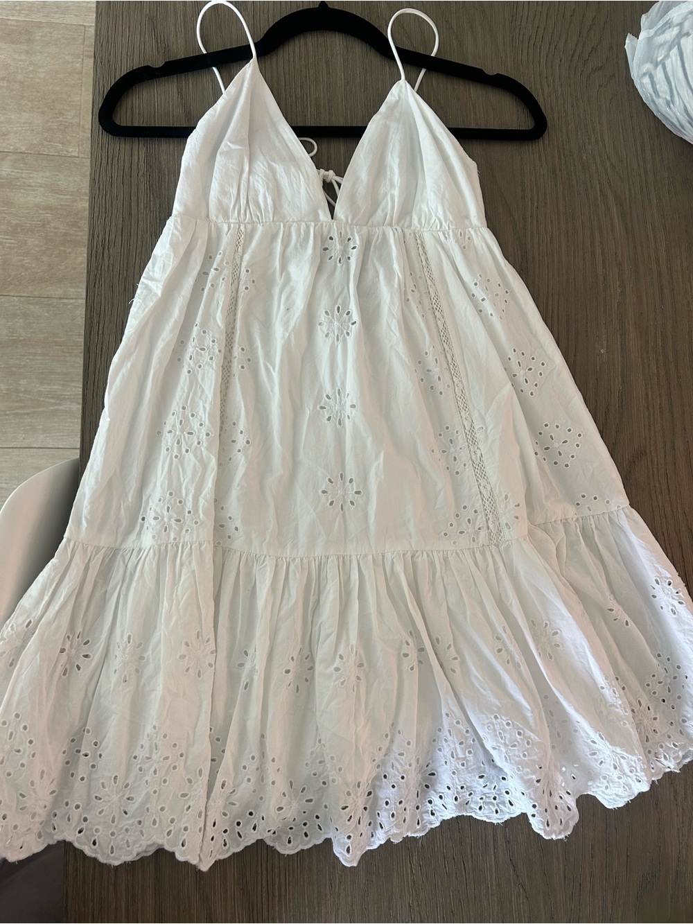 Zara White Eyelet Mini Dress